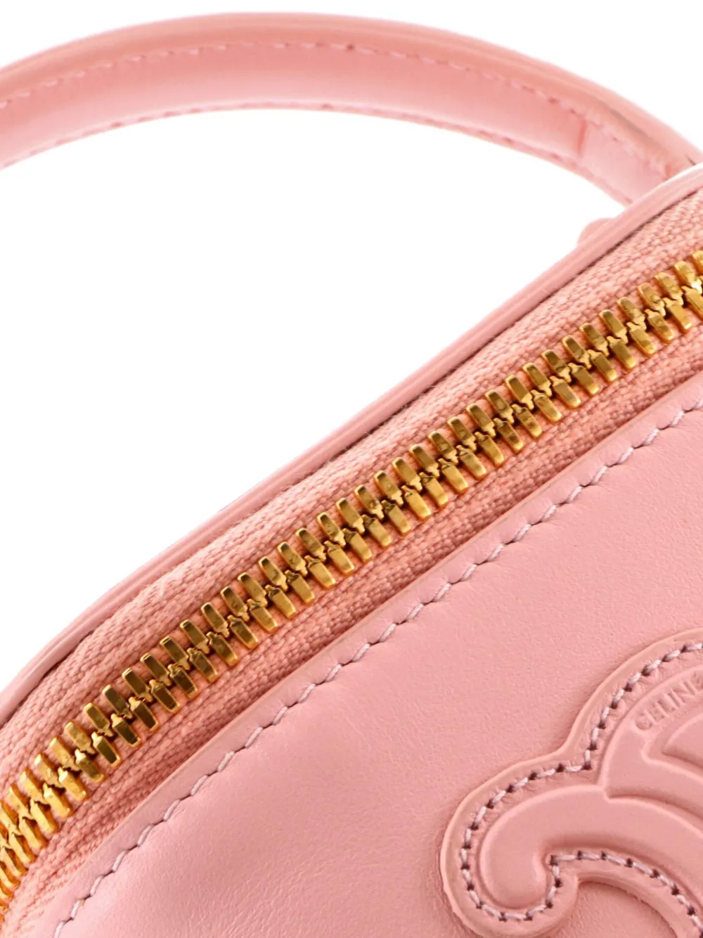 Cuir Top Handle Vanity Case Leather Mini Satchel