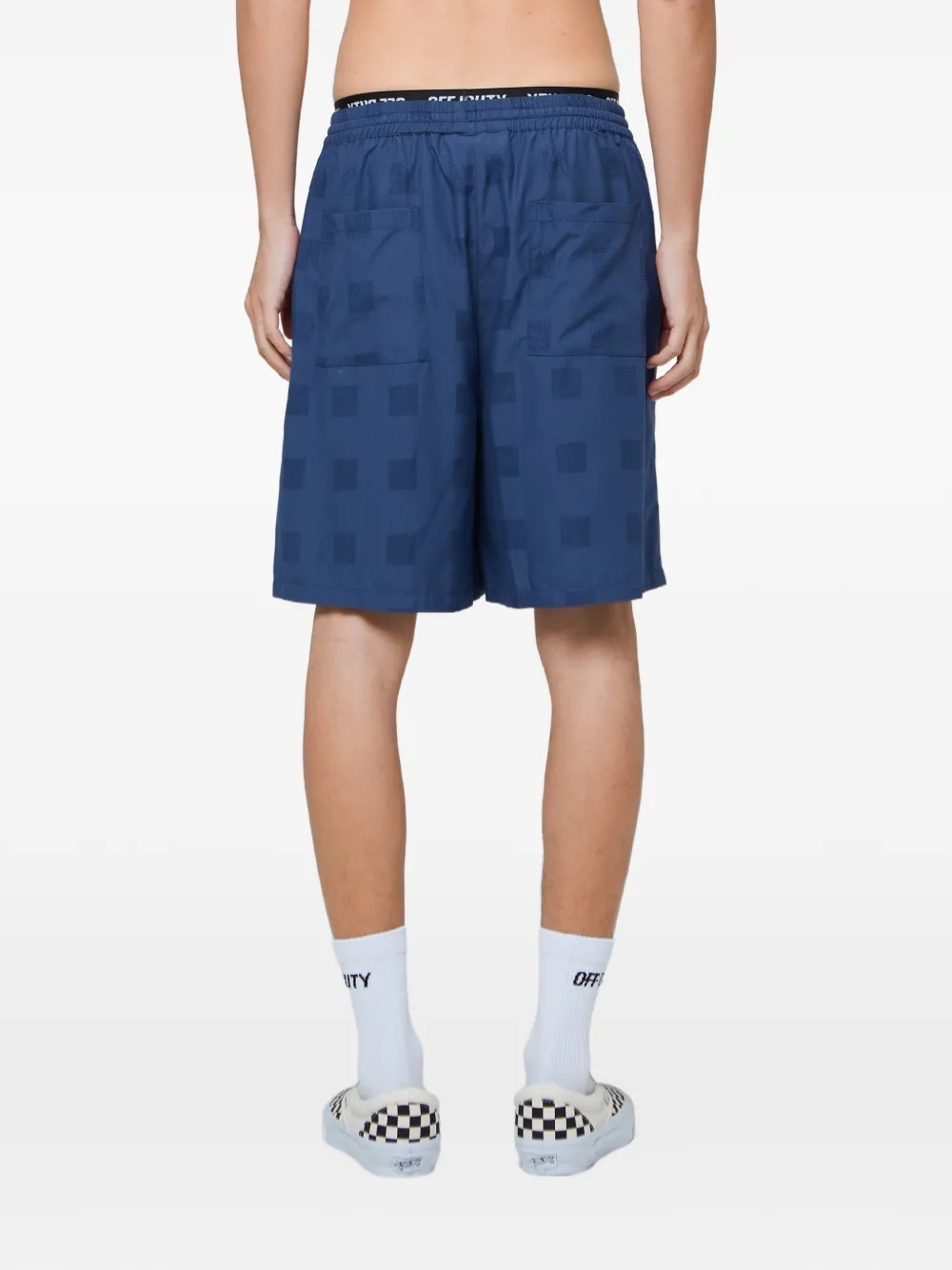 Off Duty Geruite shorts Blauw