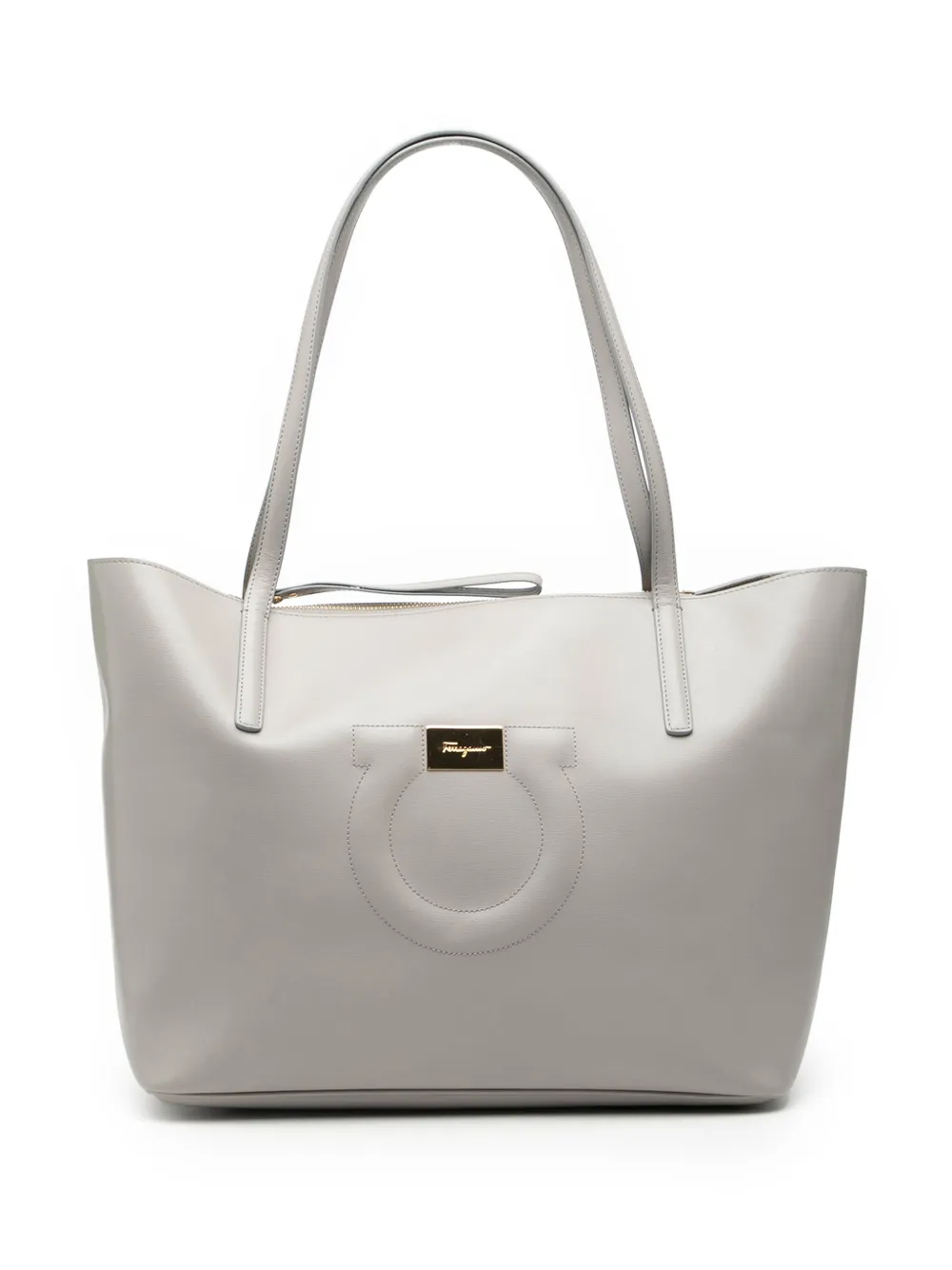 Ferragamo Pre-Owned 2010-2025 Leather Gancio tote bag - Grigio