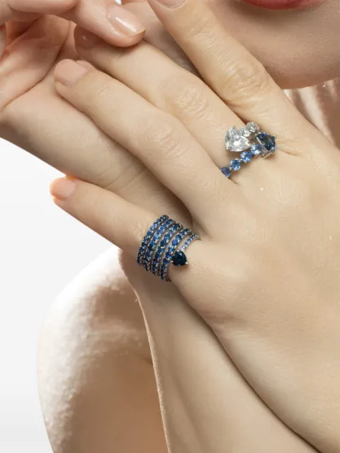 SHAY blue sapphire spiral heart ring