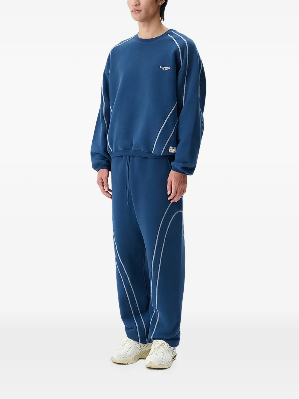  Summer Games Piping-detail Sweatshirt - Blue 