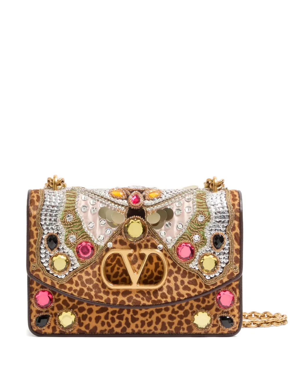 Valentino Garavani Vain chain-strap shoulder bag - Marrone