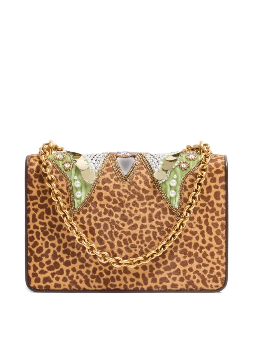 Valentino Garavani Vain schoudertas met kettinghengsel Bruin