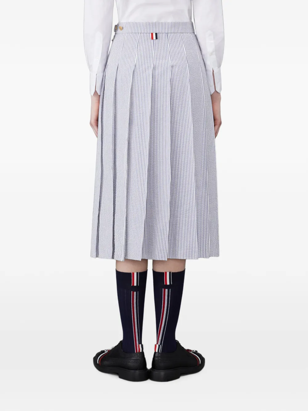 Thom Browne Midi-plooirok Wit