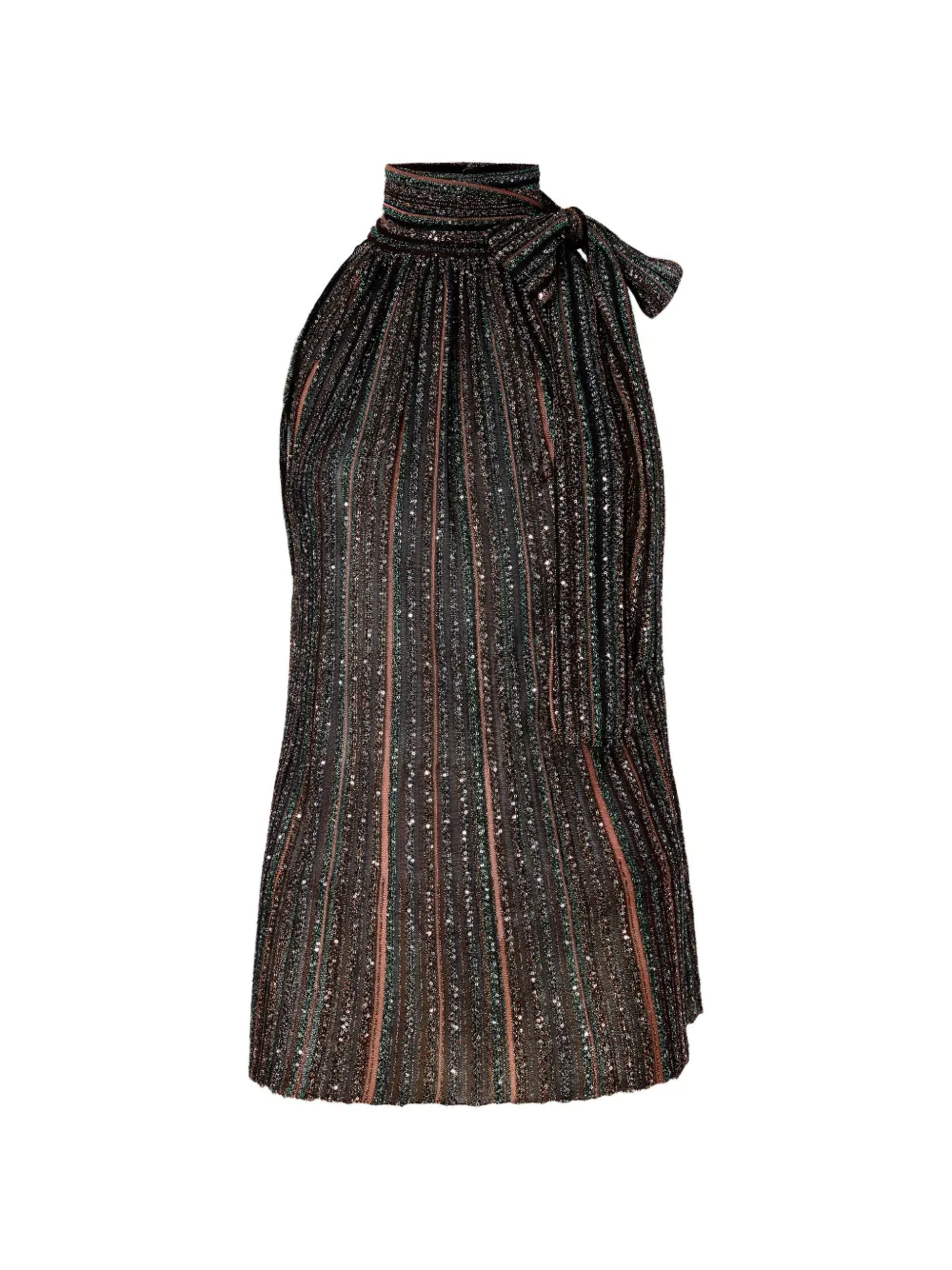 Missoni tie-neck striped top - Nero