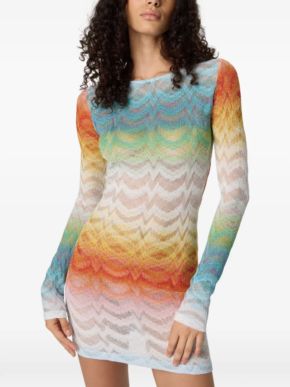 Missoni Mini-jurk met lange mouwen Wit