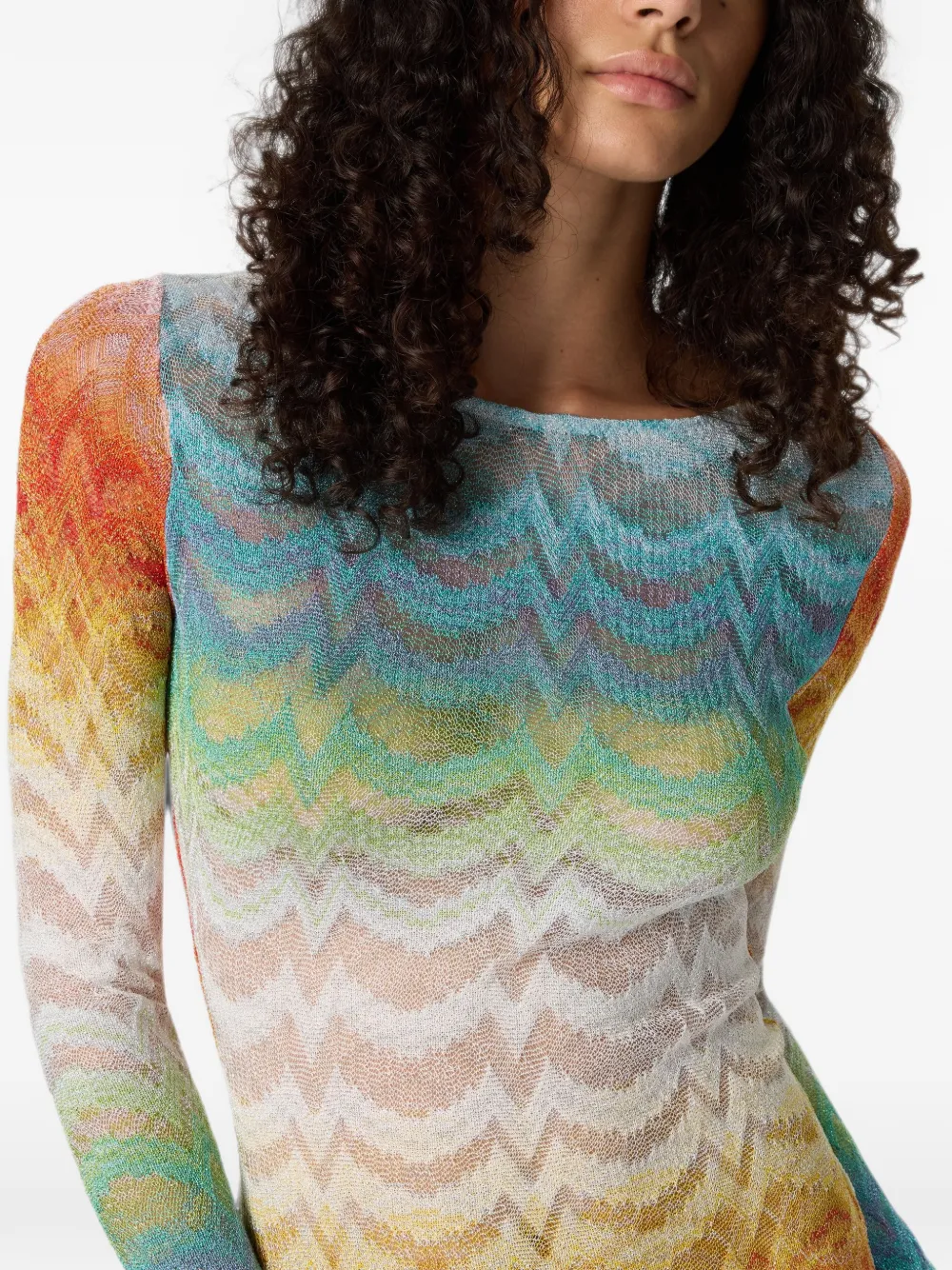 Missoni Mini-jurk met lange mouwen Wit