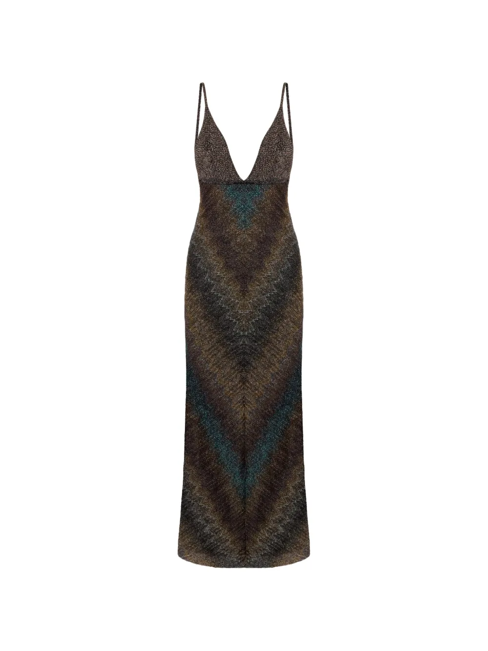 Missoni V-neck dress - Marrone