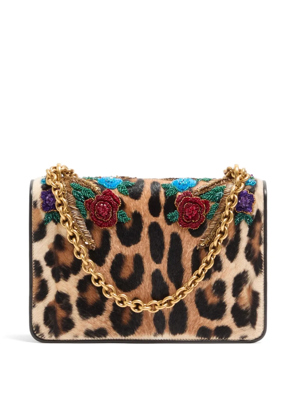 Valentino Garavani Vain schoudertas met dierenprint Bruin