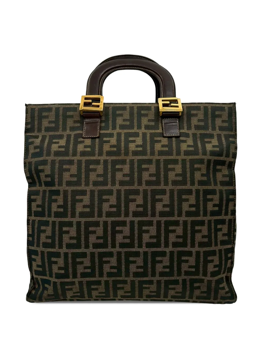 Fendi Pre-Owned Borsa tote Twins in tela con motivo Zucca XX secolo - Marrone