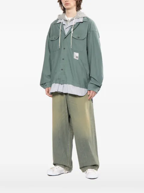 Maison MIHARA YASUHIRO veste rayée à capuche