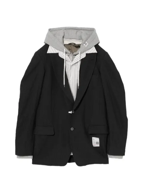 Maison MIHARA YASUHIRO chamarra con capucha y motivo de rayas