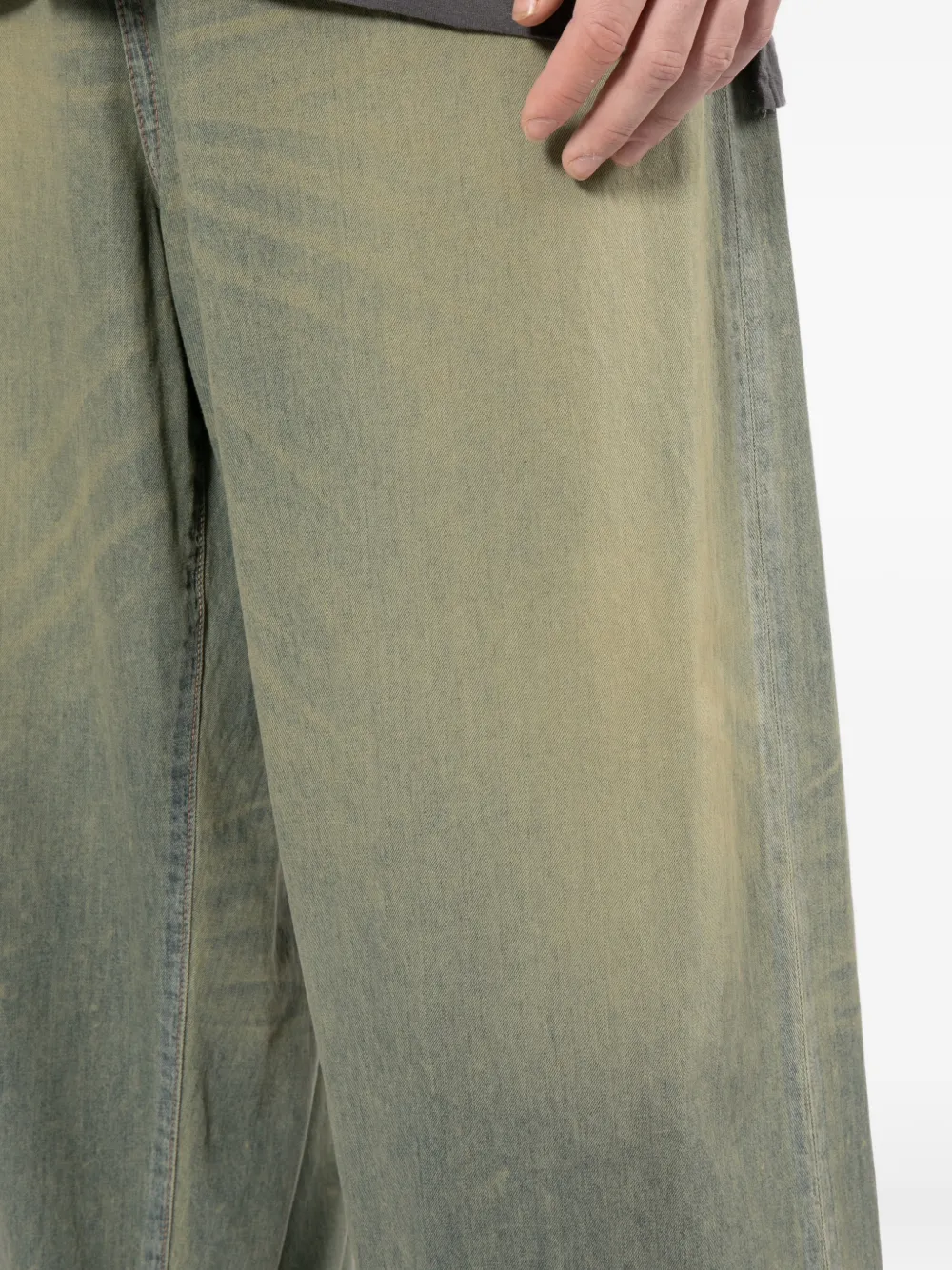 Maison MIHARA YASUHIRO Jeans met logopatch Blauw