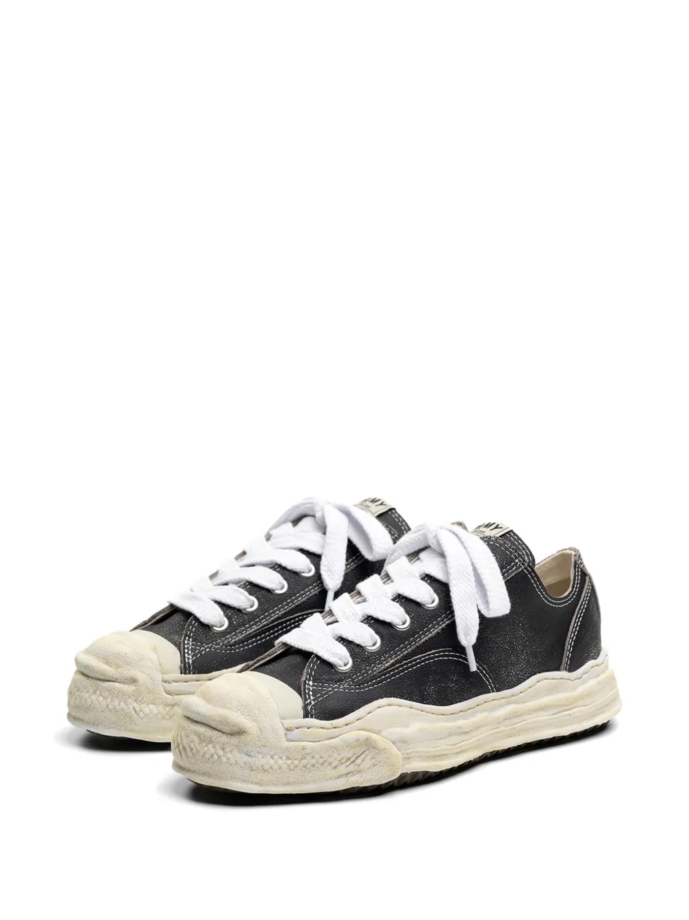 Maison MIHARA YASUHIRO Hank OG Sole Shrink leren sneakers Zwart