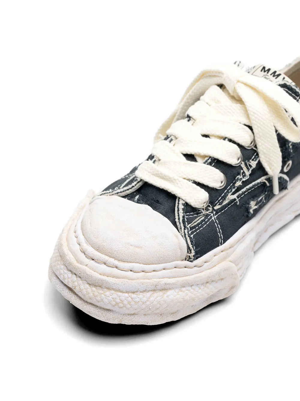 Maison MIHARA YASUHIRO Peterson23 ripped sole low-top sneakers Zwart