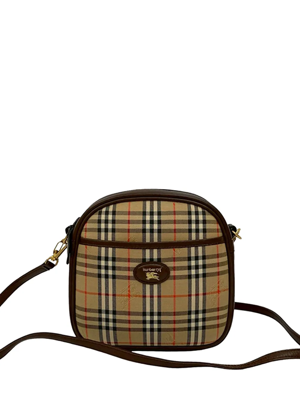 Burberry Pre-Owned 2000-2017 Haymarket Check Canvas crossbody bag - Marrone