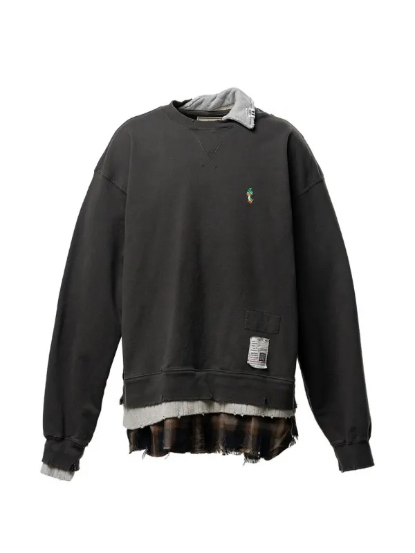 Maison MIHARA YASUHIRO スウェット ブラック Maison MIHARA YASUHIRO グラフィック スウェットシャツ | グレー