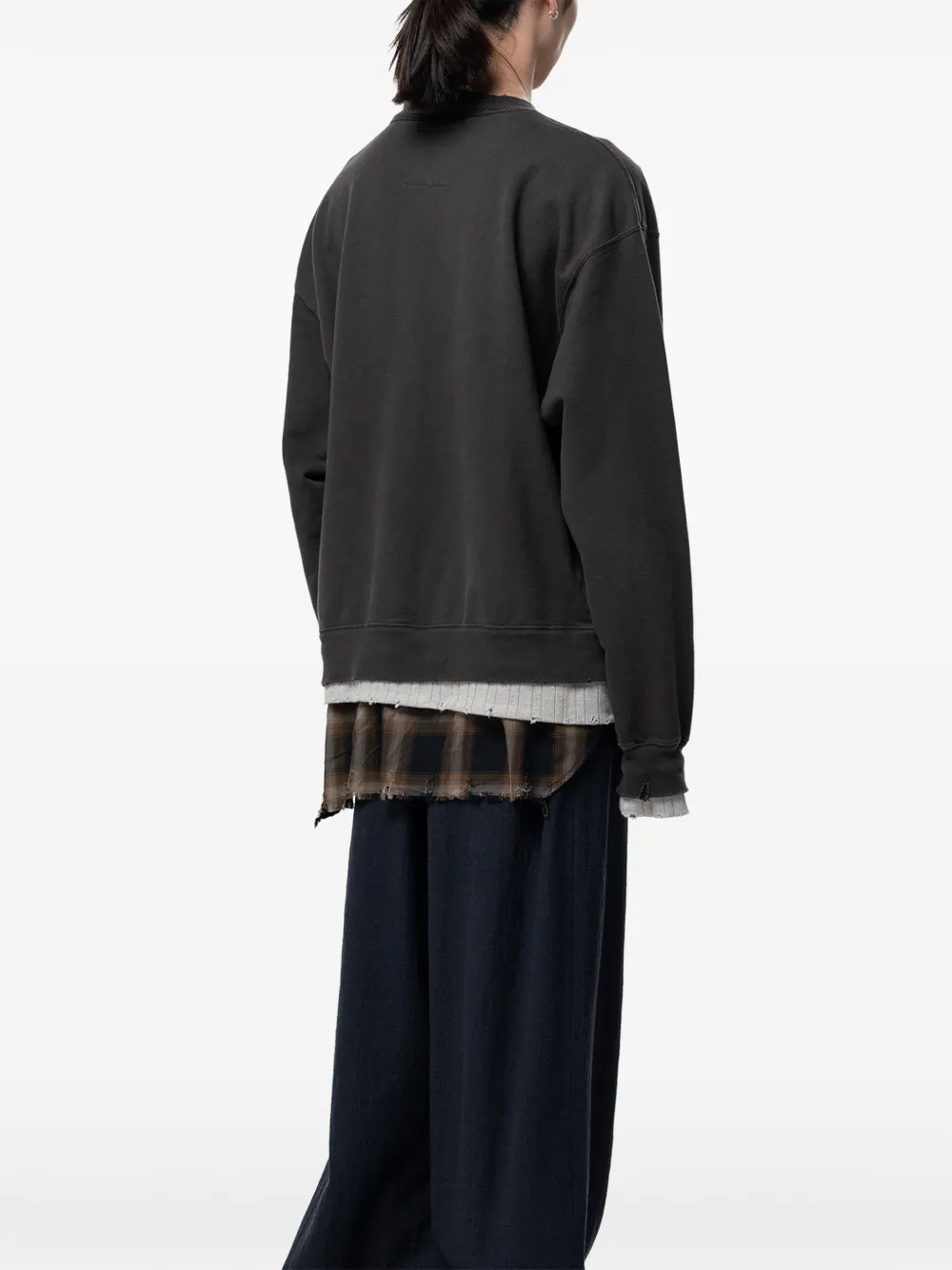 Maison MIHARA YASUHIRO Gelaagde sweater met print Grijs