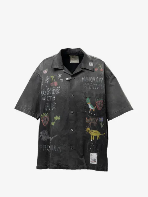 Maison MIHARA YASUHIRO hand drawing print shirt