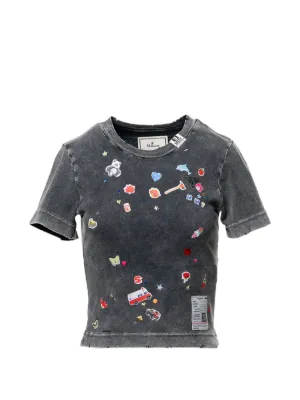 Junya Watanabe スパンコール Tシャツ | シルバートーン | FARFETCH JP