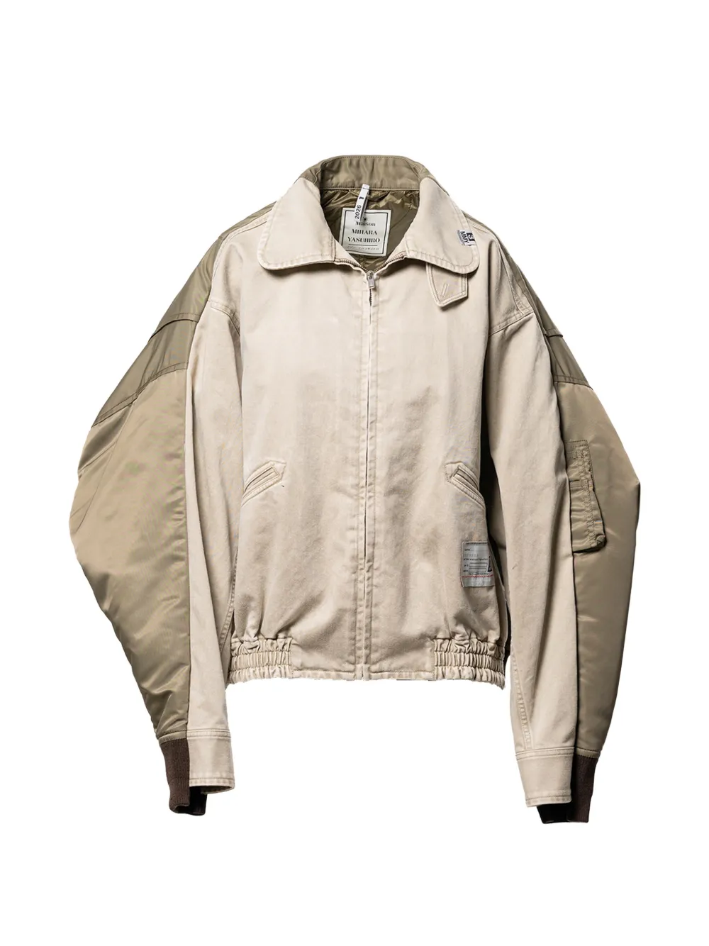 Maison MIHARA YASUHIRO zip-up bomber jacket - Toni neutri