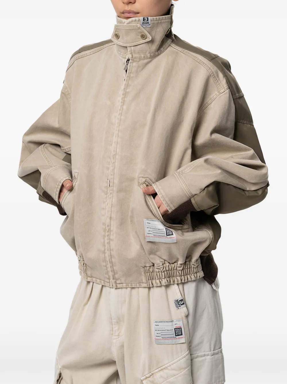 panelled zipped jacket