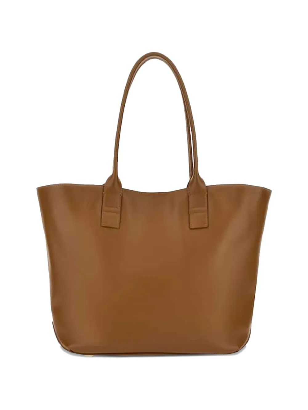  Hogan Small Address Leather Tote Bag - Brown 