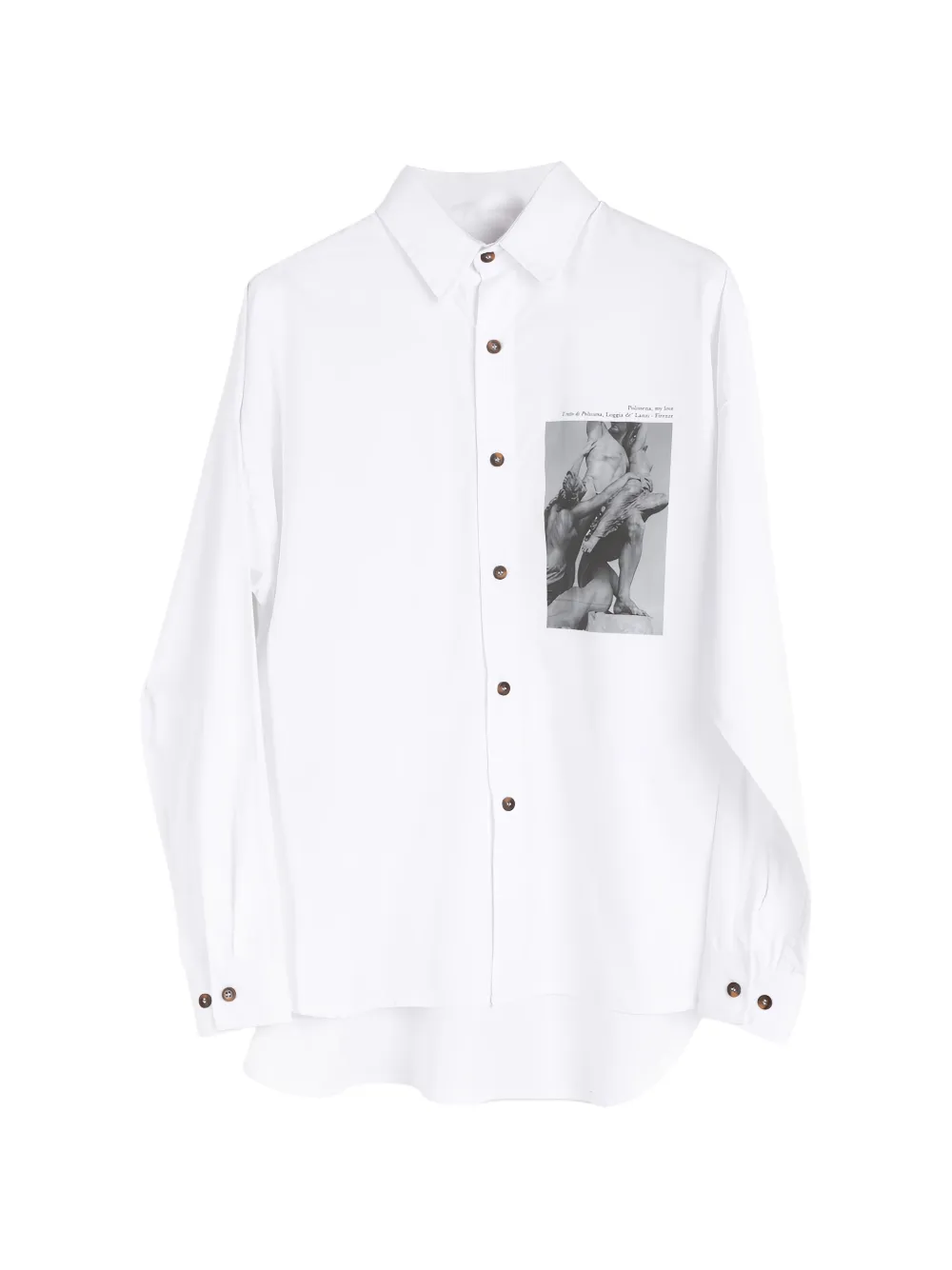Société Anonyme button printed shirt - Bianco