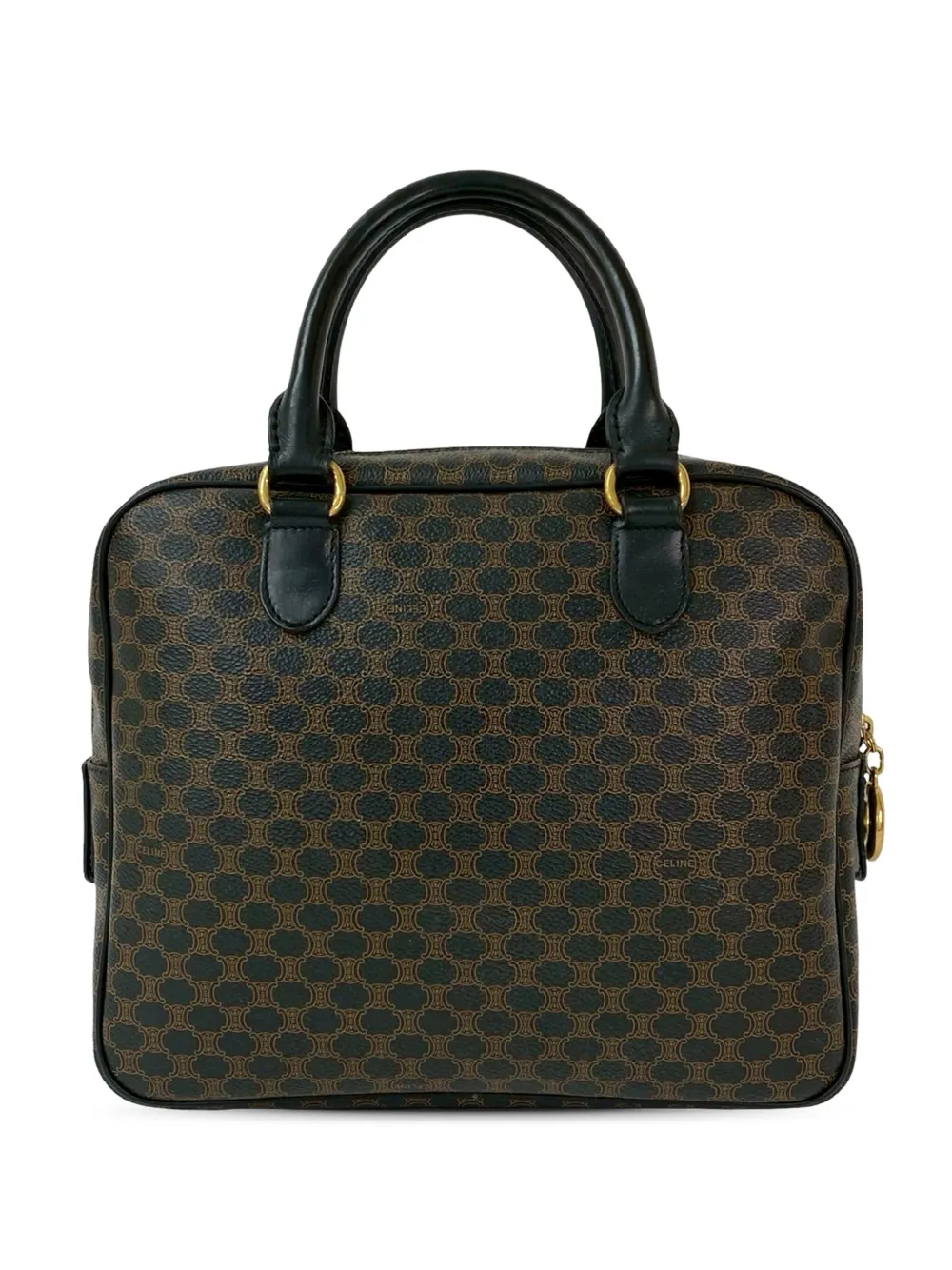 Celine Pre-Owned Borsa a mano Blason in tela cerata con motivo Macadam 1996 - Marrone