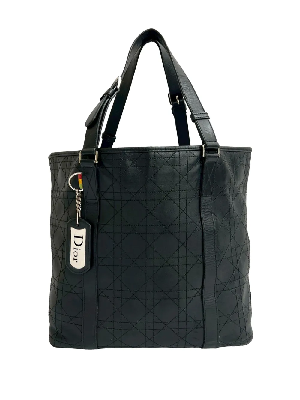 Christian Dior Pre-Owned Borsa tote Rasta in pelle di agnello con motivo Cannage - Nero