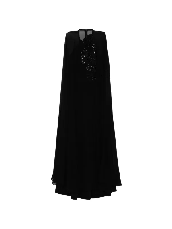 Elie Saab Sequin-embellished Maxi Gown in Black
