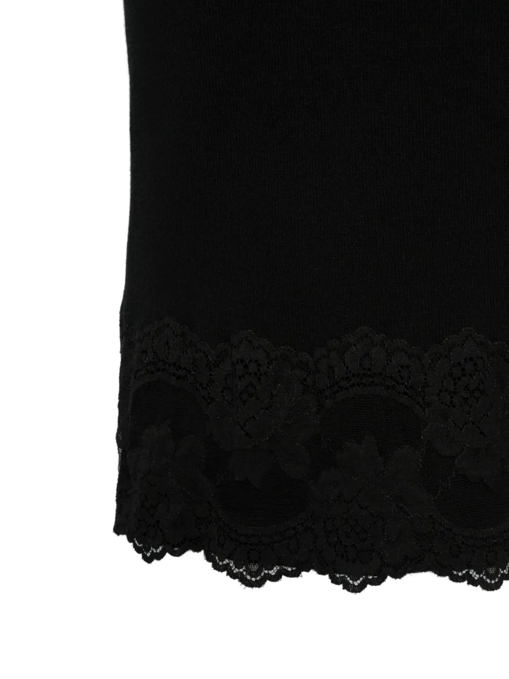 Valentino Garavani Midi-jurk met kanten afwerking Zwart