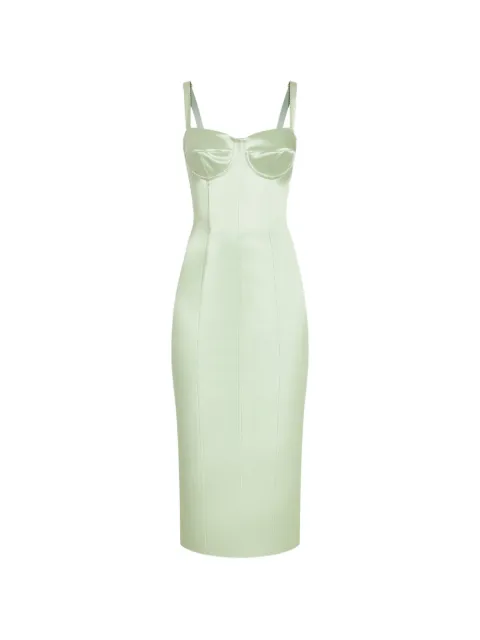 Dolce & Gabbana satin calf-length corset dress with bra detail