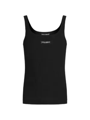 Dolce & Gabbana DG Logo Tank Top | Black | FARFETCH