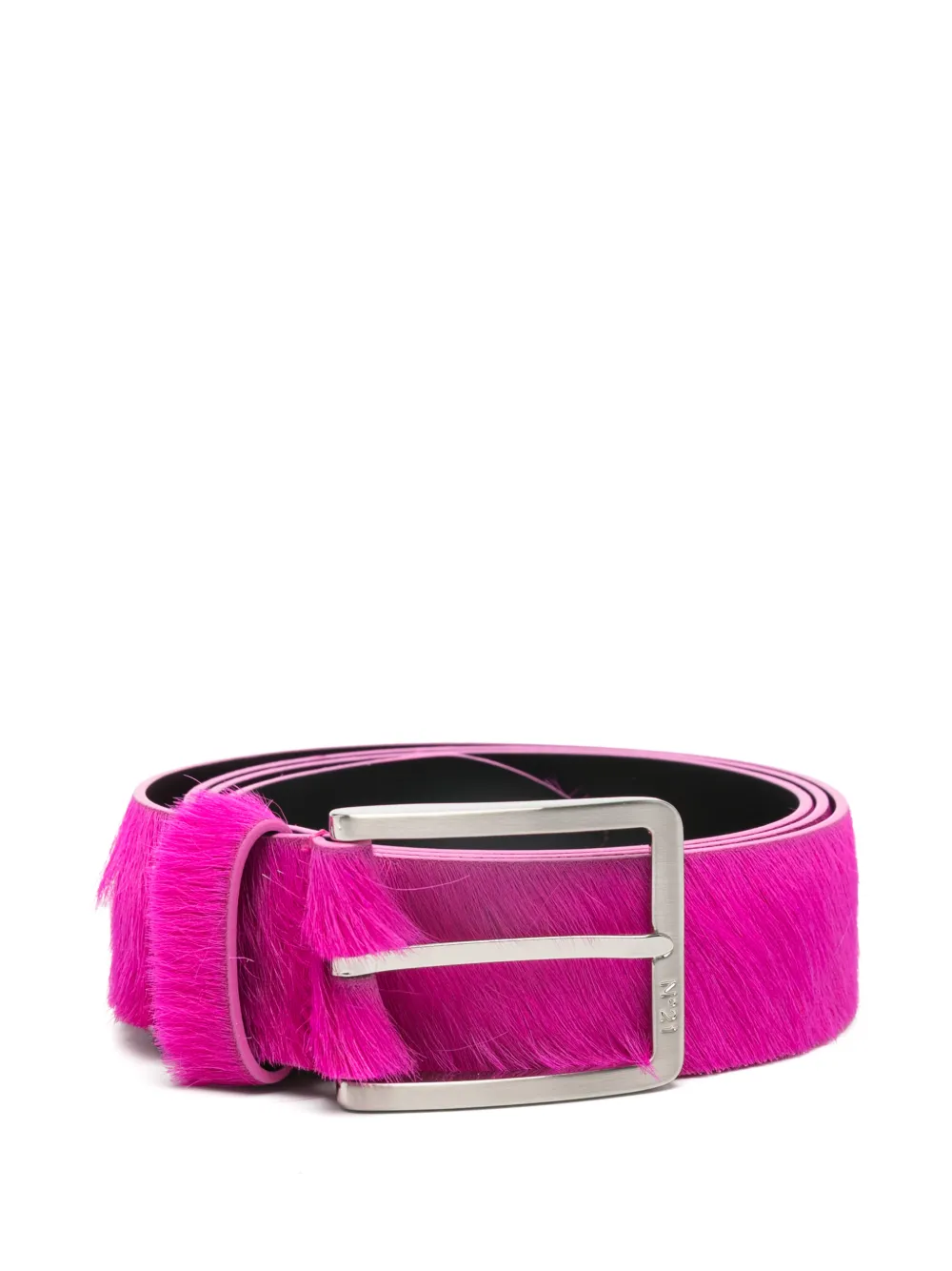 Nº21 leather buckle belt - Rosa
