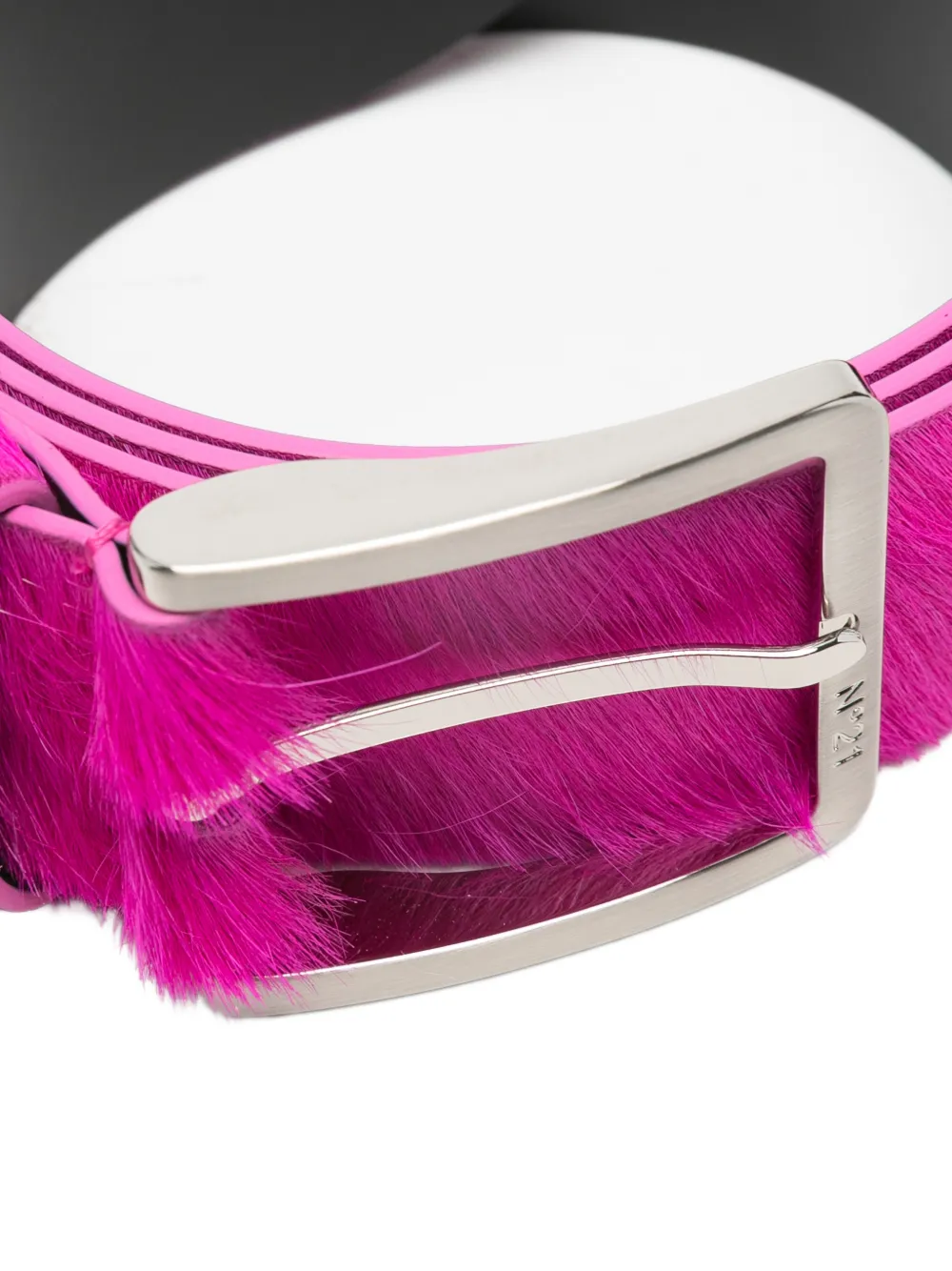 Nº21 Leather Buckle Belt - Pink 