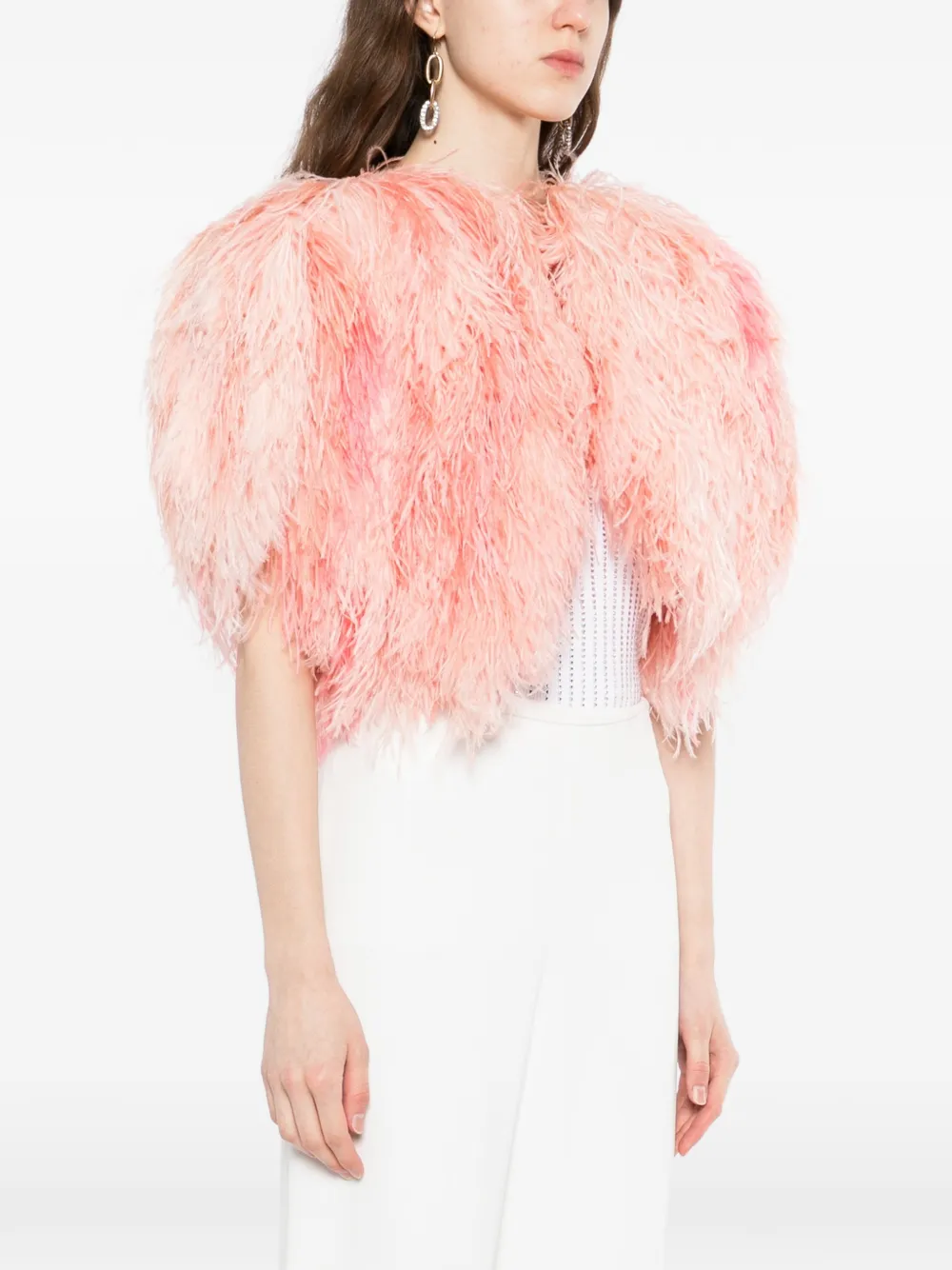 Feather-Embellished Jacket