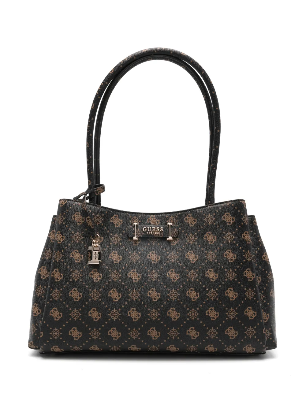 GUESS USA Carrie Monogram tote bag - Marrone