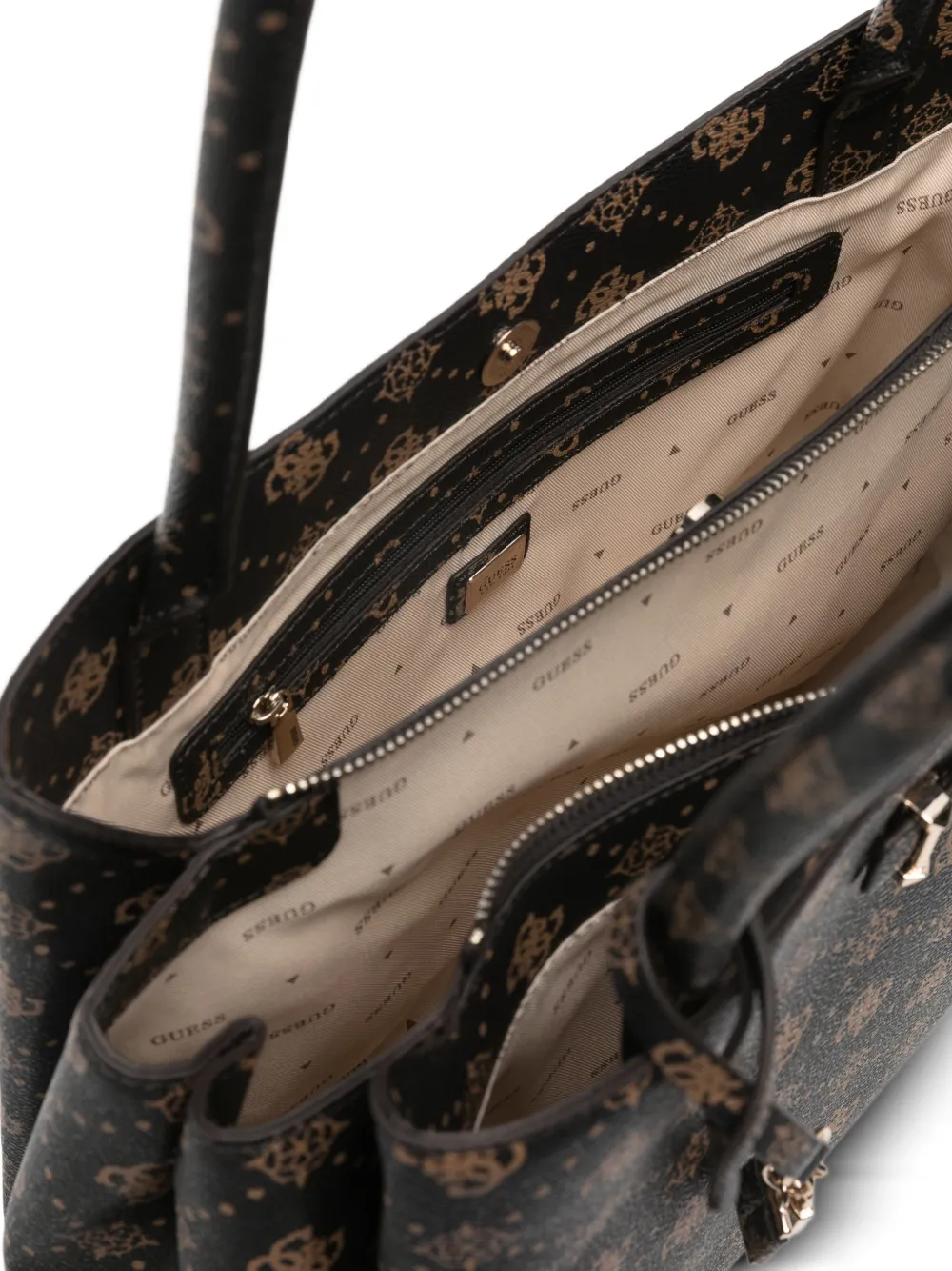 GUESS USA Carrie Monogram shopper Bruin