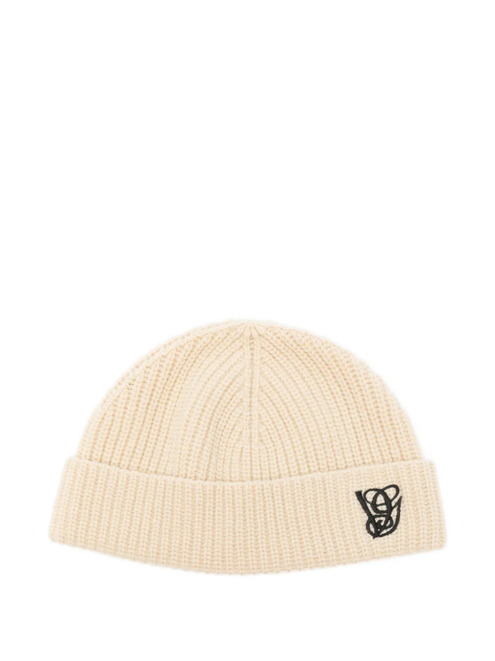 Valentino Garavani Monogram Beanie Hat In Metallic