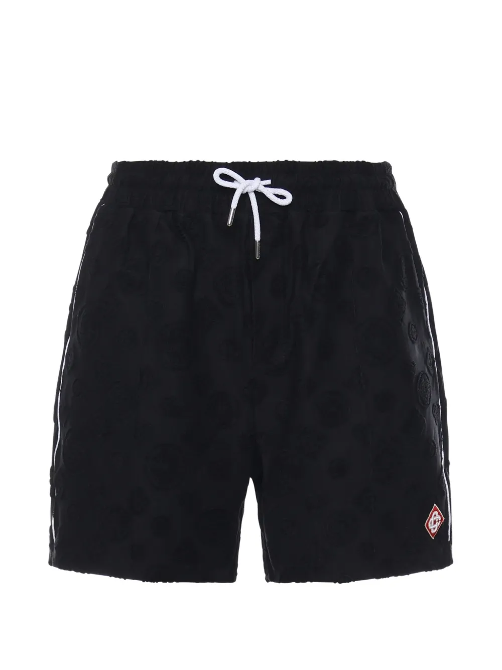 Casablanca towelling monogram shorts - Nero