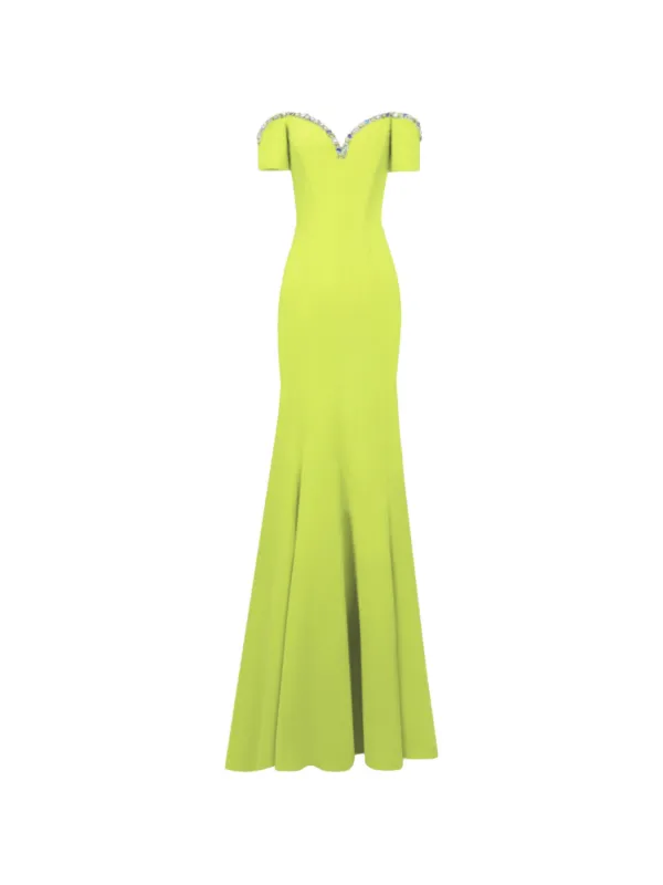 gemy maalouf green dress - Gemy Maalouf | Evening Dresses One shoulder
