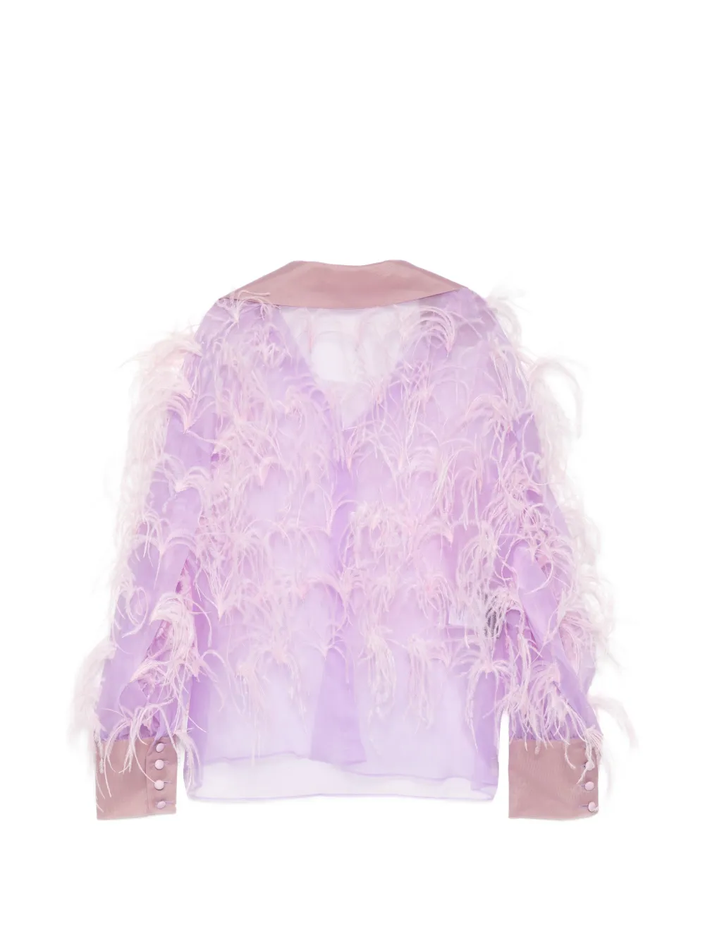 Isabel Sanchis Plume blouse verfraaid met lange mouwen Paars