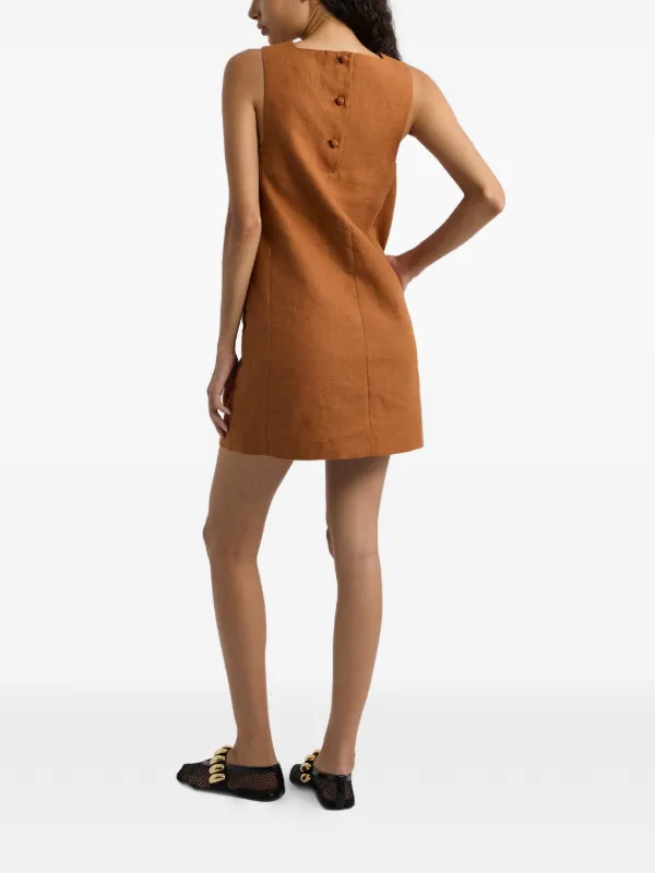 Posse square-neck Mini Dress | Brown | FARFETCH Posse square-neck Mini Dress | Brown | FARFETCH