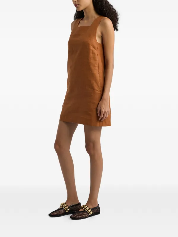 knee length dresses for ladies Posse Neve Linen Mini Dress L