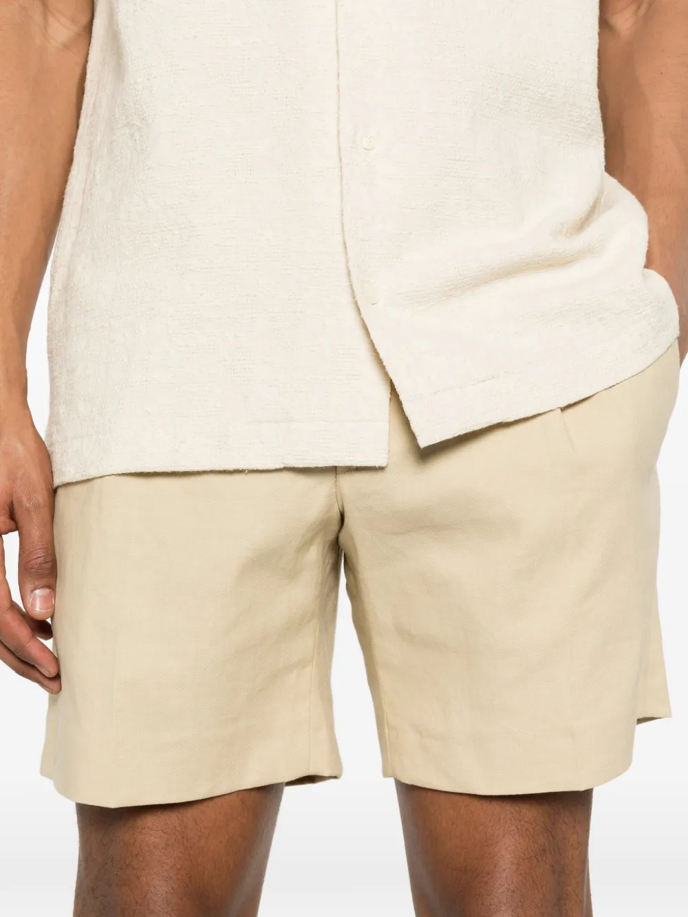 Karl Lagerfeld Geplooide shorts Beige