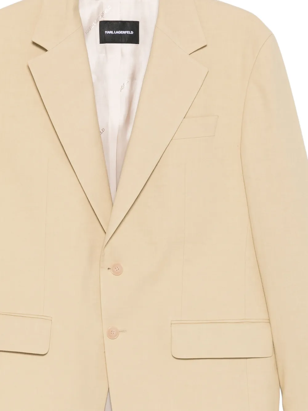  Karl Lagerfeld Easy Long-sleeves Blazer - Neutrals 