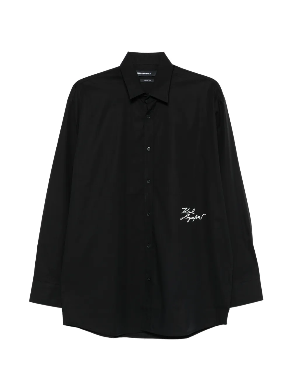 Karl Lagerfeld signature cotton shirt - Nero