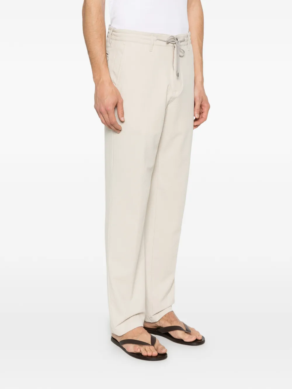 Karl Lagerfeld Broek met trekkoordtaille Beige