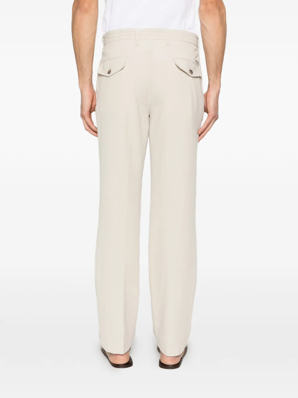 Karl Lagerfeld Broek met trekkoordtaille Beige